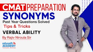 Synonyms Past Year Questions By Rajiv Niroula | CMAT Verbal Ability (English) | Edusoft Academy