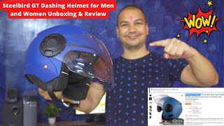 Steelbird GT Dashing Unboxing \u0026 Review I Steelbird SBH-31 GT Dashing Helmet Review I Steelbird