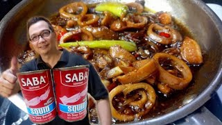 Pinasarap na Saba Squid (Easy Recipe Must try) | Easy Delicious Saba Squid in Can