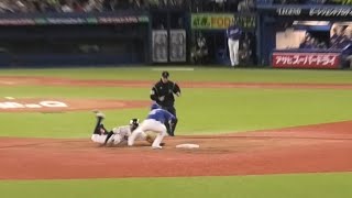 -2023.05.12-【NPB】４回裏 岡林勇希 強肩発動！サンタナをセカンドで刺す!! 中日ドラゴンズ（vs東京ヤクルト）