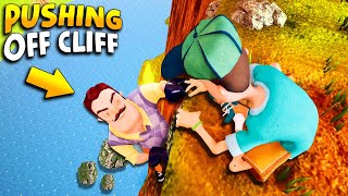Pushing The Neighbor OFF A CLIFF!!! | Hello Neighbor Gameplay (Mods)