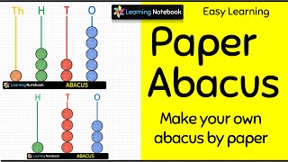 Paper Abacus Maths Activity to understand 3, 4 Digit Numbers Place Value