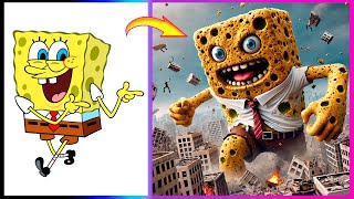 Spongebob Squarepants as Giant Monsters 👹👺 | All Spongebob Characters