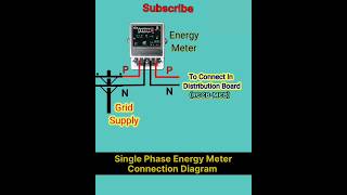 How To Single Phase Energy Meter Connection #kWh Meter Connection #Shorts #Viral #Trending