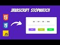 Build a Stopwatch Using HTML,CSS and JavaScript