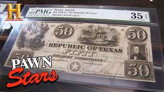 Pawn Stars: $650,000 for ONE-OF-A-KIND Texas Currency (Season 6) | History