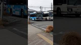 転回場をぐるりと回ります。名古屋市交通局NF-455新車エアロスター。新瑞13号系統新瑞橋行き笠寺駅停車