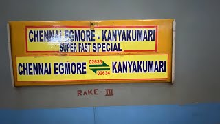 Kanyakumari Superfast Express 12633 * Chennai Egmore to Nagercoil * Full Journey