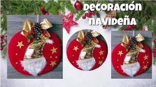 DECORACIÓN NAVIDEÑA para PUERTA con GNOMO🎄☃⛄ /DIY navideño /Manualidades/Decoración Navideña