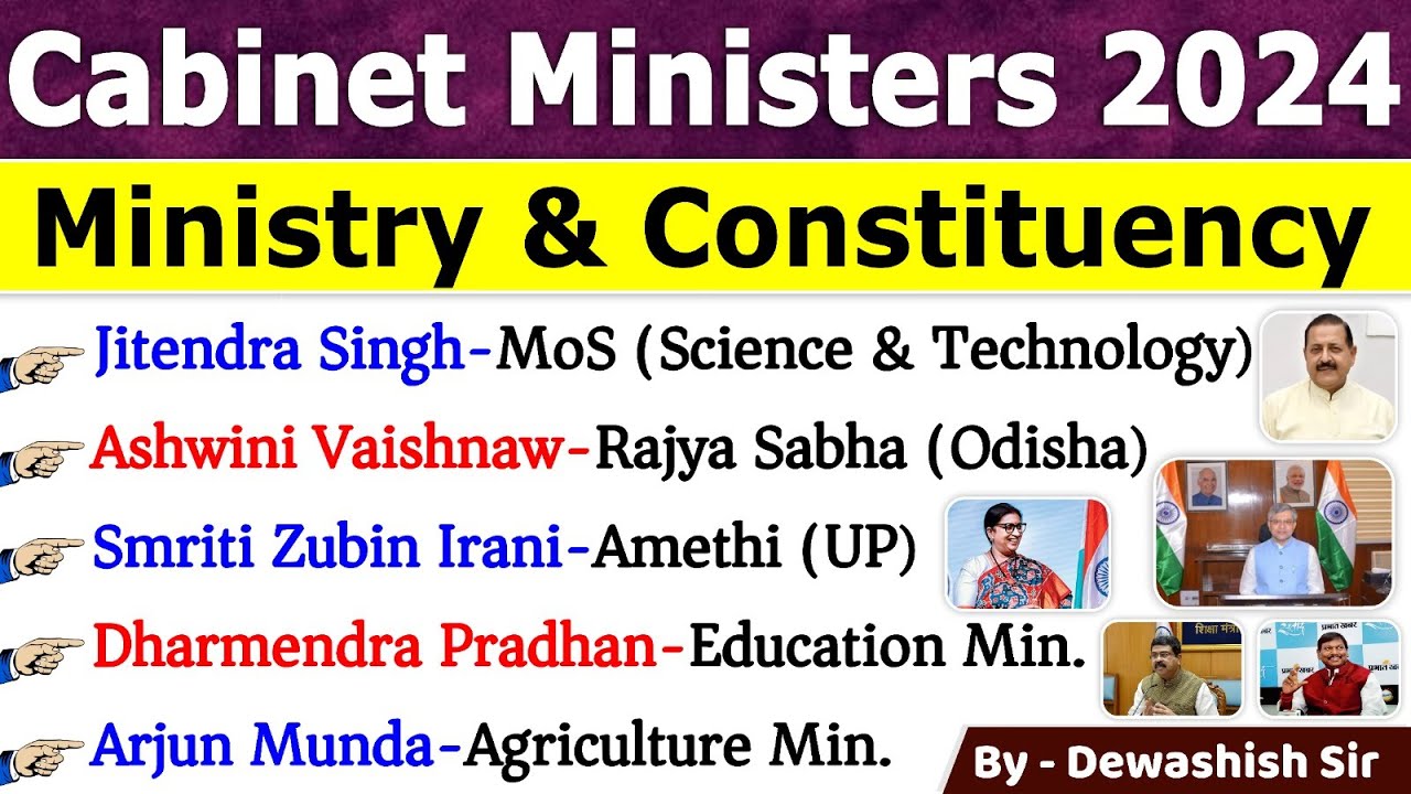 Cabinet Ministers Of India 2024 | कैबिनेट मंत्री 2024 | Updated List Of ...