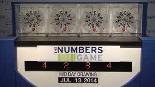 Midday Numbers Game Drawing: Sunday, July 13, 2014