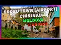 Road trip through the Codru Town (Airport), Chisinau, Moldova. Travel by car. 4K