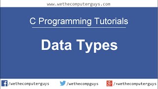 C Programming Language Tutorial-Lect 4 More on Data types