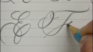 How to write Copperplate Calligraphy Alphabet with a pencil | Handwriting