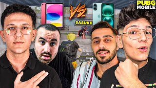 TABLET VS TELEFON 120 FPS w/ SASUKE ,ALEMDE SEKO, JEZZY - PUBG MOBİLE