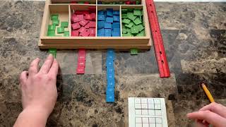 Montessori Math: The Stamp Game - Subtraction (Static and Dynamic)