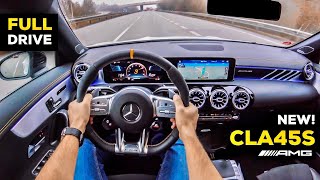 2020 MERCEDES AMG CLA 45 S NEW FULL DRIVE POV Review BRUTAL SOUND 4MATIC+ HIGHWAY Shooting Brake