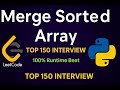 Merge Sorted Array - LeetCode88 - Python