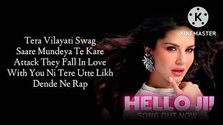 Hello Ji... ( Lyrics )Sunny Leone | Meet Bros Ft ,Kanika K,Kumaar,Sourav R@onlyjubinnautiyal2930