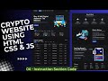 Create a Responsive Crypto Website using HTML CSS JavaScript with Source Code | Instruction Section