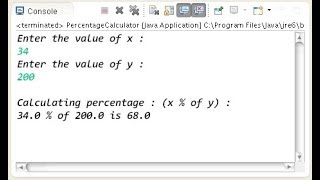 Java - Percentage Formula Calculation - Intact Abode
