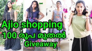 Ajio Haul|Tops, Kurtis and Dress Haul starting Rs.100|under 500|Giveaway|Online haul|Asvi malayalam