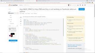 Keys.BACK_SPACE or Keys.TAB send key is not working on facebook selenium python