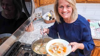 How To Make Turkey Soup and Homemade Noodles