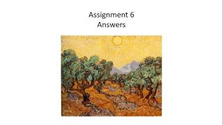 Assignment 6: Answers