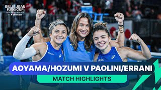 Shuko Aoyama/Eri Hozumi v Jasmine Paolini/Sara Errani | Japan v Italy | Match Highlights