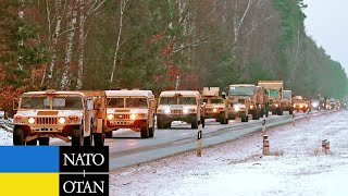 Hundreds Military Vehicles Sent by US Arrived in Lithuania and Entered Poland