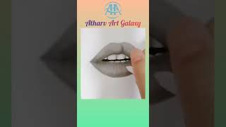How to draw realistic lips.. Pencil drawing.. #shorts #pencildrawing