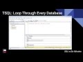 TSQL: Fast Loop Through Every Database