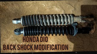 HONDA DIO BACK SHOCK MODIFICATION 🔥🔥 ADJUSTABLE SHOCK 🔥🔥