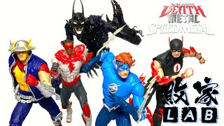 McFarlane DC MultiVerse【敗家開箱】神速力競賽! 極速金屬:閃電俠1234 vs 至黑騎士Speed Metal BAF Set Unboxing \u0026 Review