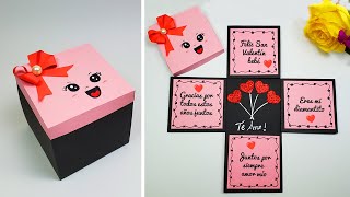 🎀Hermosa caja-tarjeta hecha a mano🎀😍Mother's Day Card Día de la madre😘Valentine's Day  box card idea