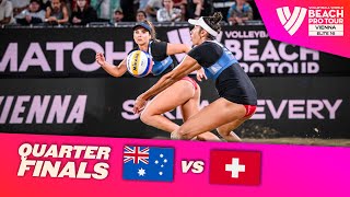 Mariafe/Clancy vs. Vergé-Dépré A./Mäder - Quarter Finals Highlights | Vienna 2024 #BeachProTour