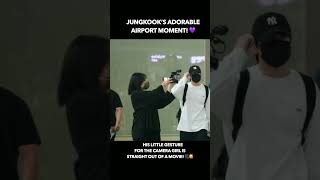 #jungkook 's airport moment feels like a scene from a movie! 🎥💜#bts #btsarmy