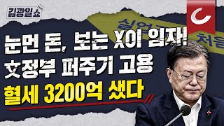 [김광일쇼] 文정부 퍼주기 고용에 혈세 3200억원 샜다....다 회수도 못해