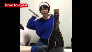 How to open a Champagneシャンパンの簡単な開け方　#shorts