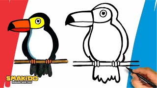 How to Draw a Toucan Bird For Kids and Beginners