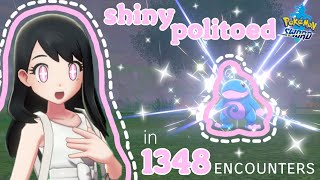 ♡ SHINY POLITOED in 1348 ENCOUNTERS! (Pokemon Sword) ♡