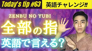 【３分で解説!!】全ての指を英語で覚えちゃおう！意外と知らない英語シリーズ!!　Today's tip #63