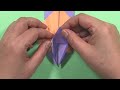 【折り紙】とても素敵な鶴と屏風付きのポチ袋の作り方　お年玉袋　origami crane envelope【音声解説あり】 ばぁばの折り紙