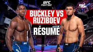 Résumé UFC : Buckley v Ruziboev, un co main-event qui a tenu toutes ses promesse