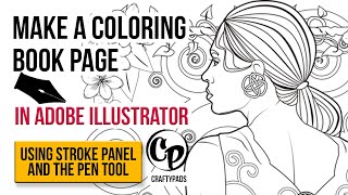 Make A Coloring Book Page in Adobe Illustrator using the Pen Tool and the Stroke Panel