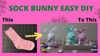 NO- SEW SOCK BUNNY + EASTER CRAFT IDEAS