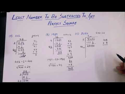 Which number should be subtracted from 150 to make it perfect square?
