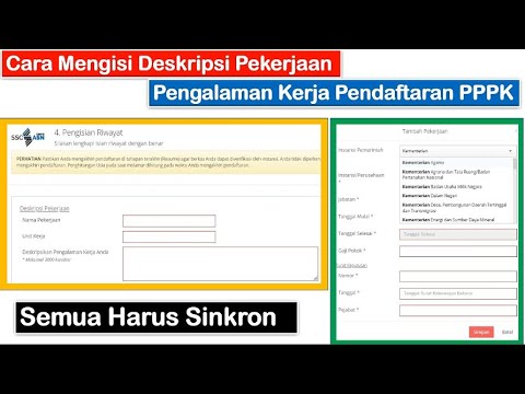 Cara Mengisi Deskripsi Pekerjaan Dan Pengalaman Kerja PPPK Teknis ...