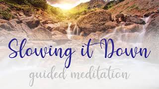 Slowing it Down & Flowing with the Moment ~ A 10 Minute Guided Meditation